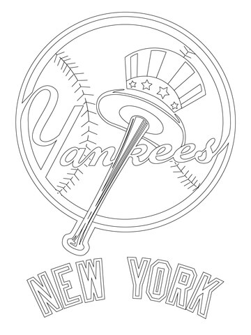 New York Yankees Logo  Coloring Page